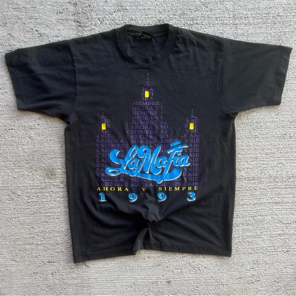 1993 La Mafia Ahora Y Siempre Vintage Latino Music Tour Merch Tee